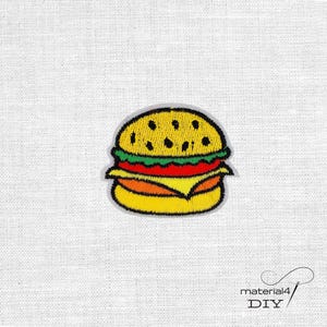 Burger gestickter Patch Aufnäher Applikation Bügelbild p230.3