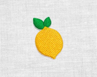 Aufnäher gestickte Zitrone Patch Bügelbild für Kleidung & Taschen . A37
