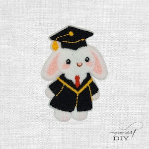 Hase College Patch Aufnäher Bügelbild Bügelflicken. P92