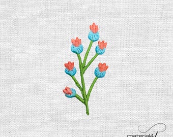 Blume gestickter Patch Aufnäher Bügelbild. A50.7