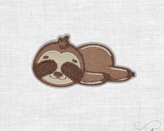 Faultier gestickter Aufnäher Patch Applikation Bügelbild p241.6