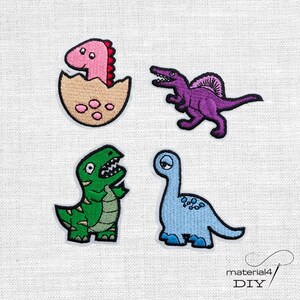 Aufnäher gestickter Dinosaurier Patch Bügelbild Bügelflicken Motivwahl . P268.1