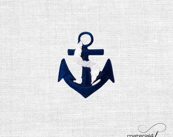 Anker Patch 3,6x3 cm Aufnäher Bügelbild maritim