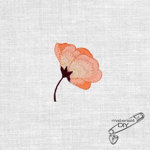 Aufnäher  Kirschblüte Blume gestickter Patch für Kleidung und Taschen