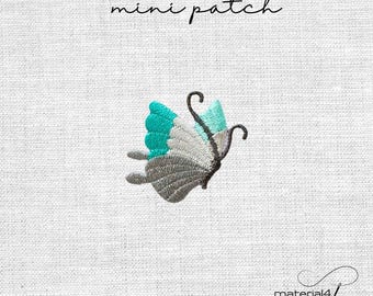 mini Patch Schmetterling  gestickter Aufnäher Bügelflicken Bügelbild