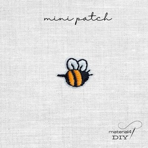 Aufnäher gestickte mini Biene Patch Bügelbild für Kleidung & Taschen A5