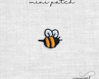 Aufnäher gestickte mini Biene Patch Bügelbild für Kleidung & Taschen A5