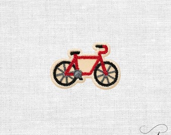 Fahrrad Patch gestickter Aufnäher Bügelbild Bügelflicken Rad