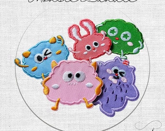 Monster Bundle | 5 Patches Aufnäher | kleine Monsters
