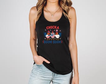 Usa Tank Top, 4th of July Chicka Boom Boom T-Shirt