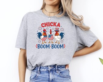 Usa T-Shirt, 4th of July Chicka Boom Boom Tee