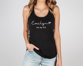 Custom Girls Trip T-Shirt, Personalized Vacation Tank Top