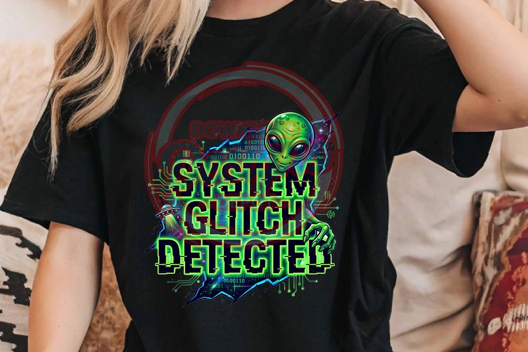 Alien Tshirt Design PNG, Sci-fi Cyberpunk Sublimation Design for T ...