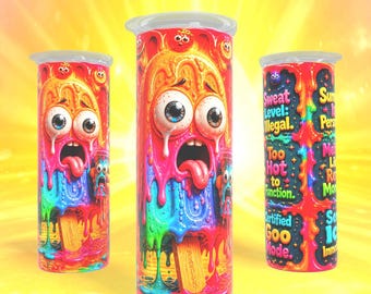 20oz drinkbeker sublimatie PNG | Te heet om te functioneren zomerse wrap | Grappig ontwerp met smeltende hitte | Direct te downloaden smal drinkbekerbestand