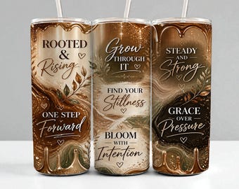 Motivational Tumbler Wrap Sublimation | Positive Affirmations PNG | Inspirational Quotes 20oz Skinny Tumbler Design | Digital Download