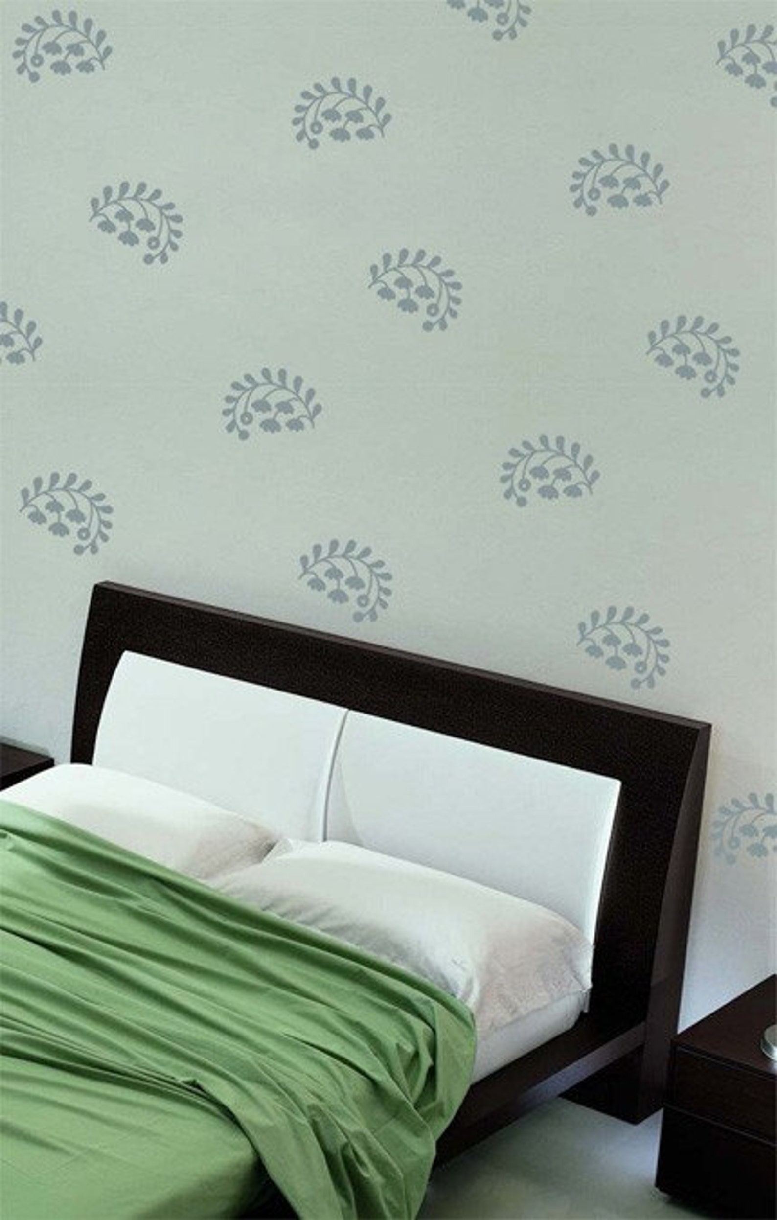 Vinyl Wall Sticker Decal Home Indian Floral Sprigs Exotic Etsy