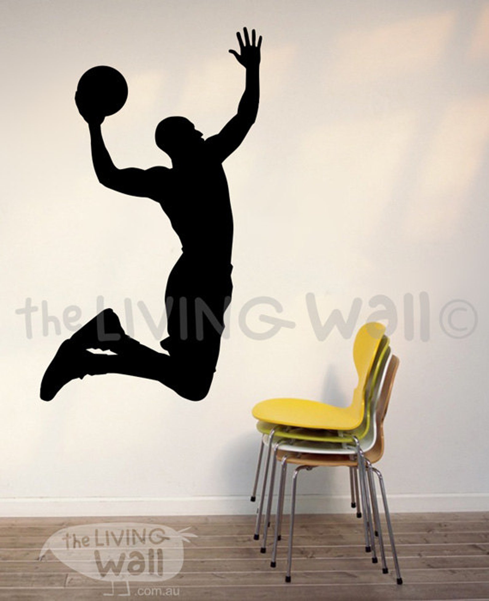 Basketball Wall Decal Basketball Vinyl Wall Sticker Etsy