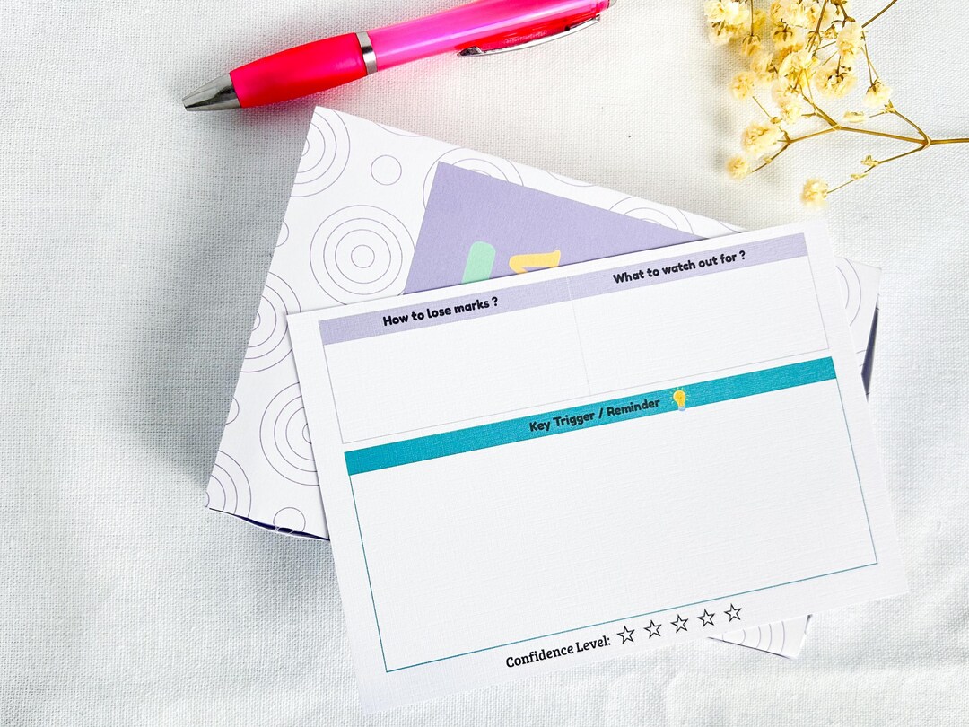 Premium 300gsm Revision Cards in a Handmade Drawer Box: Structured ...