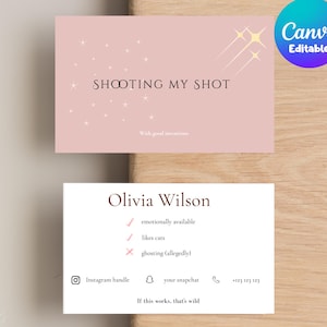 Shoot You Shot Dating-visitekaartje | Kaart grappig flirterig iemand mee uit vragen