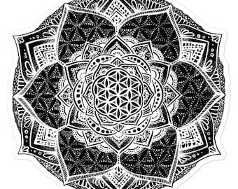 Flower of Life Mandala Sticker, Sacred Geometry Stickers
