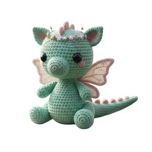 Amigurumi Crochet Fairy Dragon Pattern PDF | Magical Dragon Plushie Tutorial, Fantasy Creature DIY Digital Download, English Crochet Pattern