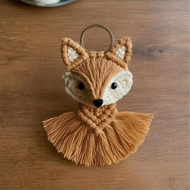 Animal Macrame and Crochet Keychain Pattern Bundle - DIY Fox, Owl, Swan ...