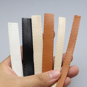 4 Meter 1-1,5 cm breite Doppelseite Linie gewebt PU-Leder Seil Gürtel Bogen Haartasche Hut Schultergurt DIY Dekoration Kantenmaterial V7K7C250325T