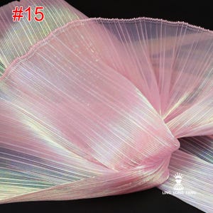 1.46 meterS wide Glossy texture ruffle pleated organza fabric wedding party dress skirt decoration background material cloth C44T18V230520T