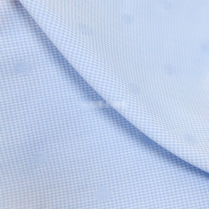 1.45 meters wide Blue mini grid polka dot handmade headband fabric skirt baby clothes picnic tablecloth clothing material T17V172P250715C