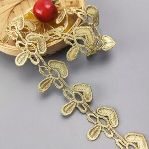 5 jardas 3,8 cm 1,49" de largura franjas de borla dourada tecido bordado costura vestido saia camisa lingerie mangas borda renda guarnição fita Z34E267L230713Y