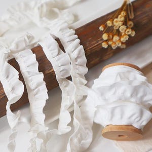 5 yards 1,6 cm 0,62" de large élastique ivoire à volants plissé poupée lingerie sous-vêtements robe jupe artisanat matériel dentelle garniture ruban Z1T434K2300313T