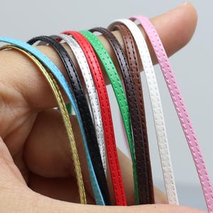 5 metri di corda in pelle PU da 3 mm di larghezza, striscia di pressione per cintura, vestiti per bambini, borsa, cappello, scarpe, gonna, bordo, decorazione, accessori fai da te, materiale V7K1C250325T
