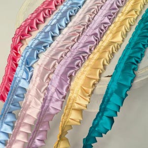 10 meter 3 cm 1,18" breed dubbellaagse doos geplooid mat satijnen kant trim lint DIY haar rok jurk bovenrand accessoires C5V1219B250326Y