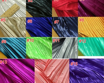 1x1.5meter wide 21 color satin wrinkle Garment crushed ruffled pleated craft fabric material cloth dress skirt diy lace trim N31P28L221212P