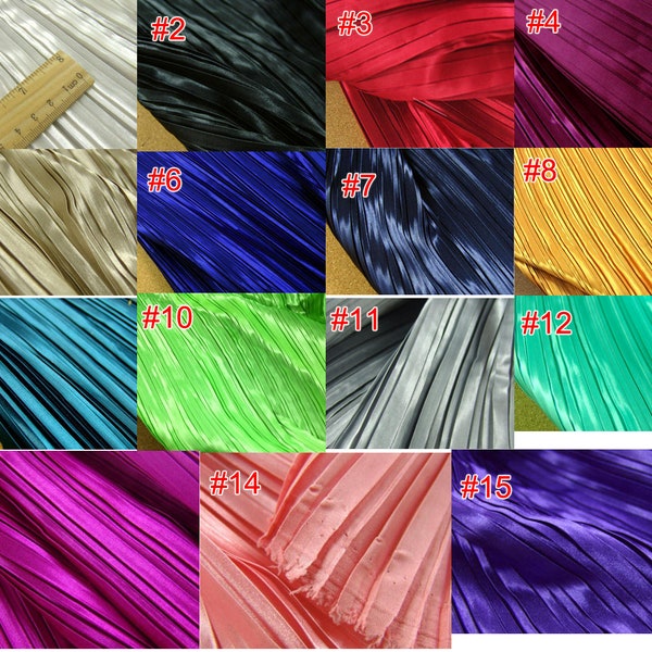 1x1.5meter wide 21 color satin wrinkle Garment crushed ruffled pleated craft fabric material cloth dress skirt diy lace trim N31P28L221212P