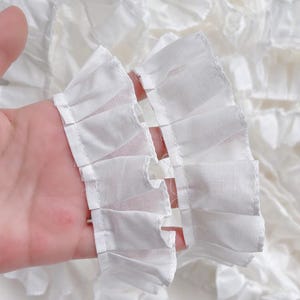 4 cm 1,57" breed Witte katoenen geplooide kinderpop DIY kleding rok jurk kussen kant accessoires randmateriaal trim lint C24X935L250115C