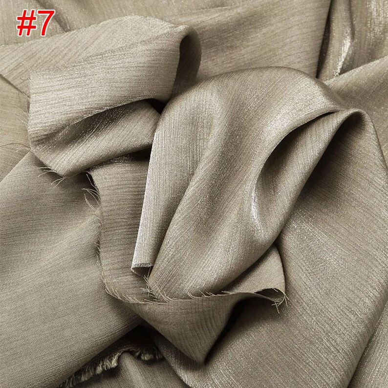 1.45 Meters Wide Shiny Texture Glass Silk Satin Fabric Evening Lady