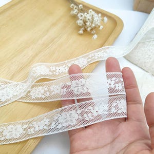 5メートル 2.5 cm 0.98インチ幅 アイボリー/ブラック/ベージュ コットンレーストリム編み込み人形 DIY ドレススカート 衣類の端 アクセサリー素材 C42F196P250417C