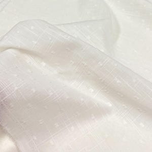 Elfenbein Sommer Bambus Jacquard Textur gepunktet Wollknäuel reine Baumwolle Stoff Baby Kleidung Kopftuch Kleidung Kleid Rock Stoff T17V92L250316C