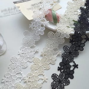 5 jardas 4 cm 1,57" de largura preto/bege/marfim faça você mesmo saia de boneca infantil dançando vestido de casamento camisa material de acabamento de renda fita C19U142K231015V