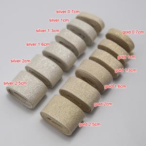 10 Meter 0,7-2,5 cm breit Beige Baumwolle Gold Silber Draht Fischgrät Bügel Seil DIY Rock Kleid Hose Kante Accessoires Material V7K37C250327T
