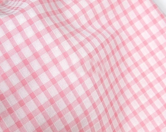 1.45 meters wide Pink grid plaid Hairband Clothes Handmade Fabric child shirt scarf dress skirt tablecloth clothing material T17V238P251219C