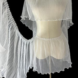 1 Meter 29 cm Breite Ivory Mesh Falten Lotusblatt Stoff Spitzenbesatz Band Kleid Rockkante Material Accessoires C12Y55P250502B