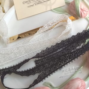 10 jardas 1,6 cm 0,62" de largura preto/marfim rosa círculo criança saia vestido de noiva camisa borda material de acabamento de renda fita C19U115K231014V