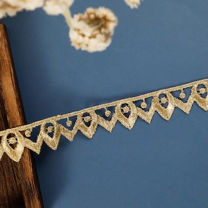 2 cm breit Gold/Silber Borte Spitzenband Stickerei Hochzeitskleid Rock Hemd Kleider Borte Spitze Zierband Bänder Z34E154M200628H