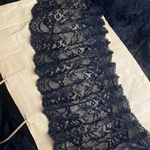 3 Meter 19 cm breit schwarze Gaze Rüsche Rüsche Vorhang Tanz Kleid Rock Ärmel Einfassung Dekoration Spitzenband C24X906P241104C