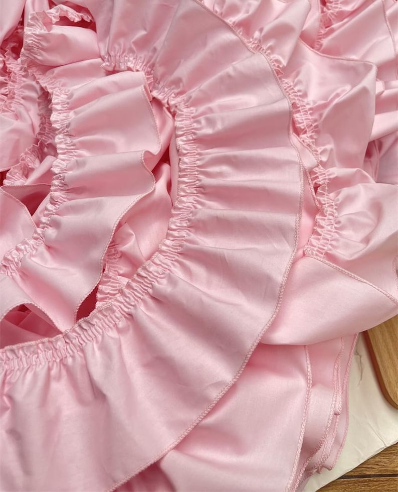5 Meters 4-9cm Wide Pink Cotton Wrinkle Ruffle Pleat Diy Child Doll ...