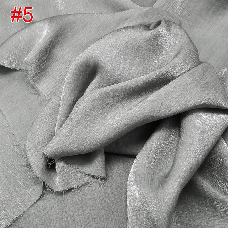1.45 Meters Wide Shiny Texture Glass Silk Satin Fabric Evening Lady