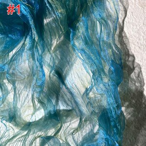 Marszczona plisa falbana wodna lekka przędza nieregularny gradient organza tkanina gaza sukienka spódnica do tańca spodnie materiał odzieżowy T46P93UL240811P