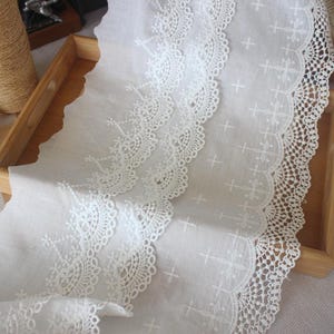 3 Meter 16-17.5 cm breite Baumwollstoff Stickerei DIY Kind Puppe Kleid Rock Hemd nähen Material Einfassung Spitze Zierband T27X516P250413P